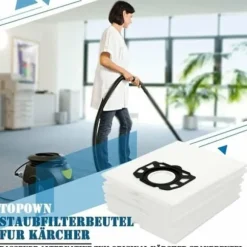 10 stk støvsugerposer til Karcher WD4 WD5 WD6 Karcher pose MV4, MV5 og MV6 støvsugerposer til Karcher