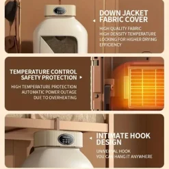 1 stk. Trendy og praktisk bærbar tørretumbler med flere timere til effektiv tørring, husholdnings tøj- og håndklædetørrer, essentiel til hjemmet