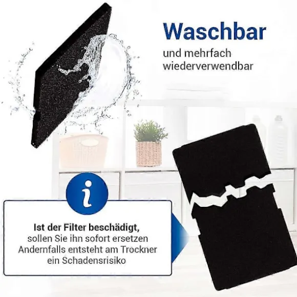 10 stk. Tørretumblerfilter til udskiftning af tørretumbler til Beko 2964840100, fnugfilter til tørretumbler Beko DE8635rx DS7512pa tørretumbler