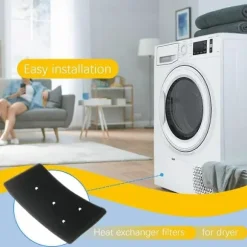 4 stk. tørretumblerfilter til Bauknecht Privileg Whirlpool HX 481010716911 Tørretumblerfilter Genanvendelig kondensering Black