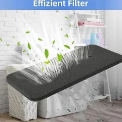 4 stk. Tørretumblerfilter-reservedele til Candy//ostein//house To House Varmepumpe-tørretumbler, Svampfilter Black