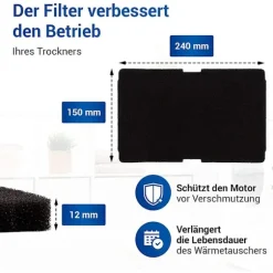10 stk Tørretumblerfiltre til Tørretumbler Erstatning til Beko 2964840100, Lintfilter til Tørretumbler Beko DE8635rx DS7512pa