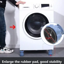 4 stk. Universal Justerbar Højde Vaskemaskine Fødder Pads Antivibration