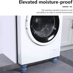 4 stk. Universal Justerbar Højde Vaskemaskine Fødder Pads Antivibration