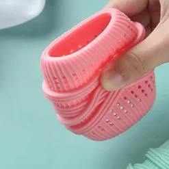 1 stk Vaskebold Vaskemaskinefilter Fanger Fnuller Rengøringsmiddel Fjerner Husholdningsrengøringsbold Genanvendelig LM pink