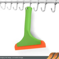 2 stk. Vindue Squeegee med Håndtag, Fleksibel Gummi Squeegee, Bruse Squeegees, til Glas, Spejle, Bilruder, Badeværelse, 6 TOMMER