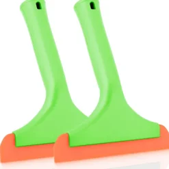 2 stk. Vindue Squeegee med Håndtag, Fleksibel Gummi Squeegee, Bruse Squeegees, til Glas, Spejle, Bilruder, Badeværelse, 6 TOMMER