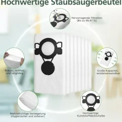 20 støvsugerposer kompatible med Makita VC2000L VC2010L VC2012L VC2511L VC2512L VC3011L VC3012L VC3511L fleeceposer