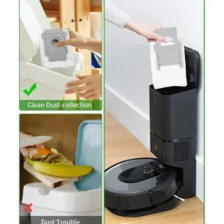 10 støvsugerposer til iRobot Roomba i7 i7+ i3 i3+ i4 i4+ i6 i6+ j7 j7+ i8 i8+S9 S9+ E5 E6 E7 Clean Base, erstatningsstøvsugerpose