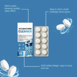 10 Tabletter til rengøring af ismaskine fjerner genstridige lugte Effektiv rengøring