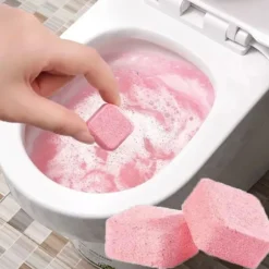 12 tabletter/sæt, blå brusende toiletrensetabletter