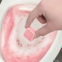 12 tabletter/sæt Brusende toiletrensetabletter pink