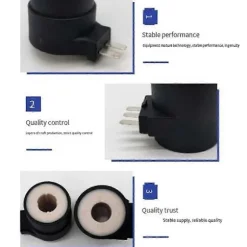 279834 Tørretumbler Gasventil Tændingsspole Sæt - Erstatter AP3094251 PS334310 306105 306106 694540 694539 12001349[D] Black