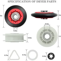 4392067 Tørretumbler Reparationskit Til , , , Tørretumbler Inkluderer Wpw10314173 Tromle Rulle