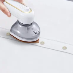 1 x mini hvid ledningsfri rejse strygejern, 360 graders strygejern, USB