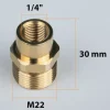 Adapter M22 til 1/4 Tomme til Hogtryksrenser – Messing | 14 Mm Stift | Kompatibel med Kranzle K1050, K1152