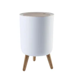 Affaldsspand med låg 7L affaldsspand af pressetype Multifunktionel affaldsspand med stor kapacitet White