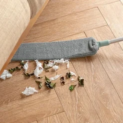 Aftagelig rengøringsstøver, rengøringsbørste til sprækker og teleskopisk støvsamler, vaskbar mikrofiber bred kost (Farve: Flerfarvet)
