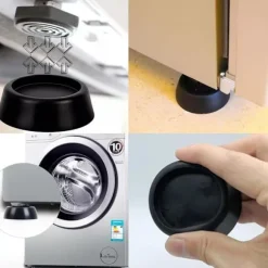 Anti-vibrationspuder, støjreduktion til vaskemaskiner og tørretumblere, nem installation af beskyttende gulvmåtter med pneumatisk design baseret på fysiske principper | Fyndiq
