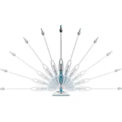 BLACK & DECKER FSM1630-QS - Dampvasker Delta hoved - 1600 W - 4 tilbehør - Hvid / Blå Vit, blå, grå