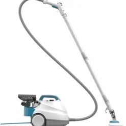 BLACK+DECKER - BHSMP2314-QS - Multifunktionel damprenser 2300W - Reservoir: 1,2L - Kabel: 8m - 14 tilbehør Vit, blå, grå