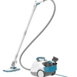 BLACK+DECKER - BHSMP2314-QS - Multifunktionel damprenser 2300W - Reservoir: 1,2L - Kabel: 8m - 14 tilbehør Vit, blå, grå