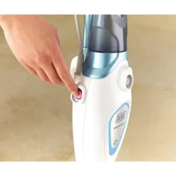 BLACK+DECKER FSM1615-QS - Multifunktionsdampmoppe 300W - Opvarmningstid: 20 s - Kabel 6M - 350 ml - 2 tilbehør Hvid, blå, grå
