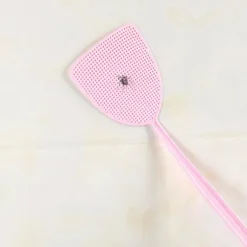 (Blå+Grøn+Pink) Fluesmækker, 3 Enheder Manuel Skadedyrsbekæmpelse, Fleksibel Fluesmækker, Holdbart 42cm Håndtag, Køkkenhjælper