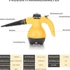 Bærbar damprenser - Husholdningsapparater - 1000 W - 4 bar - 350 ml - Gul