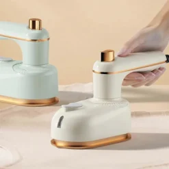Bærbar Mini Dampstrygejern, Foldbar Håndholdt Tøjdamper, Dobbelt Tør/Våd Brug til Rejse og Hjem Green US plug