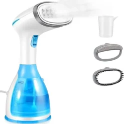 [CA] Tøjdamper 1500w Håndholdt tøjdamper, Bærbar rejsetøjsdamper med 280 ml tank EU-stikBY BlueWhite