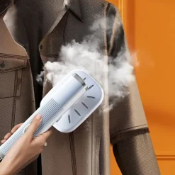 Dampstrygejern til tøj Opgraderet Bærbar Mini Steamer, 180° Roterbar Håndholdt Dampstrygejern, Foldbar Rejsedampstryger til Stof Tøj, God til White