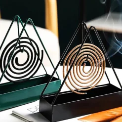 Db Iron Myggespiralholder Røgelseholdere Spiral Røgelsebrænderramme Moderne Afvisende Røgelsesstativ til Husholdning Soveværelse Terrasse Green