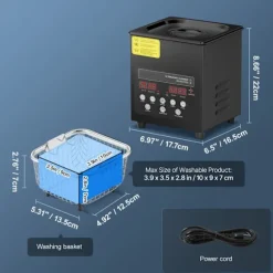 Digital Ultrasonisk Rengører-Duoku-2 L-Ultrasonisk Rengøringsapparat 60 W-med Bløde og Optimale Affgasningsindstillinger