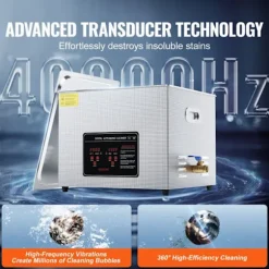 Digital Ultrasonisk Renser-Duoku-15 L-Ultrasonisk Renseapparat 360 W med Timer-Varme og Kurv