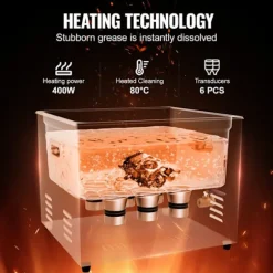 Digital Ultrasonisk Renser-Duoku-15 L-Ultrasonisk Renseapparat 360 W med Timer-Varme og Kurv