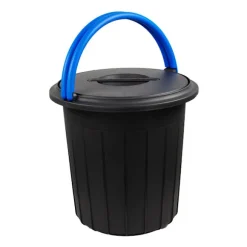 Eco Solution - Afvalemmer met Deksel 25L - Blå