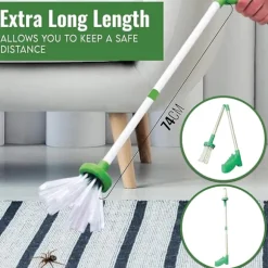 Edderkoppefanger Langt Håndtag 74cm Sammenfoldeligt Design Insektfanger Edderkoppefanger Ekstra Langt Håndtag Fjerner Humane Edderkopper, Insekter, Mejetærsker, Hvepse | Fyndiq