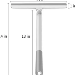 Effektiv rengøringsskraber til badeværelse og hjemmebrug, multifunktionel silikonebladsskraber, skridsikkert håndtag, elegant design, 360° drejelig, 2-pak | Fyndiq
