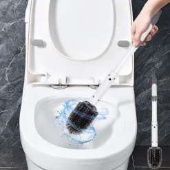 Elektrisk rengøringsbørste Lang håndtag gulvbørste Opladning Hjem badeværelse moppe Toiletbørste Køkken rengøringsværktøjer Væg toiletbørste med tre børstehoveder White Free Size | Fyndiq