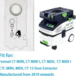 Festool Støvsugerposer (10-pak) Kompatibel med CT MINI / CT MIDI / CT 15
