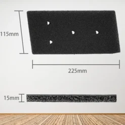 Filter til tørretumbler 4-pak Whirlpool 481010716911 Svart
