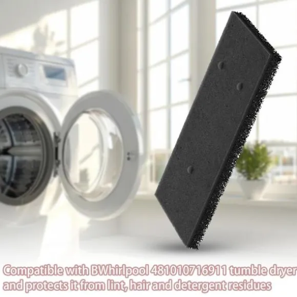 Filter til tørretumbler 4-pak Whirlpool 481010716911 Svart