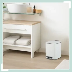 Firkantet pedalspand 6L med soft-Close låg
