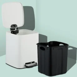 Firkantet pedalspand 6L med soft-Close låg