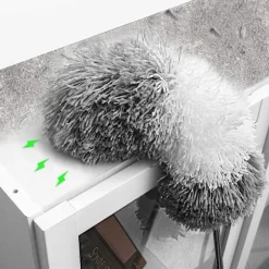 Fleksibel støvkost med hoved, vaskbar mikrofiber, bøjelig til rengøring, rengøringsværktøj til husholdningsapparater med ridsefast betræk (245 cm udvidet) | Fyndiq