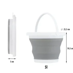Foldespand, Grå, 5L Kapacitet