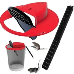 Genanvendelig Smart Musefælde Plastik Flip Slide Spand Låg Human eller Dødelig Fældedør Stil Multi Fangst Red