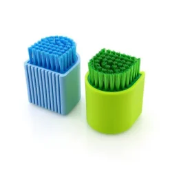 GETIT Mini Shape Kreativ Mini Multifunktionel Skrubbebørste Nylonbørster Vinduesrens Grøn 7.7x5.5x5.7cm Badekarrens 1 stk.