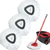 GFRED 3-pak Mikrofiber Moppe Udskiftning Kompatibel med Vileda Turbo 3 i 1 EasyWring og Clean Moppe Refill